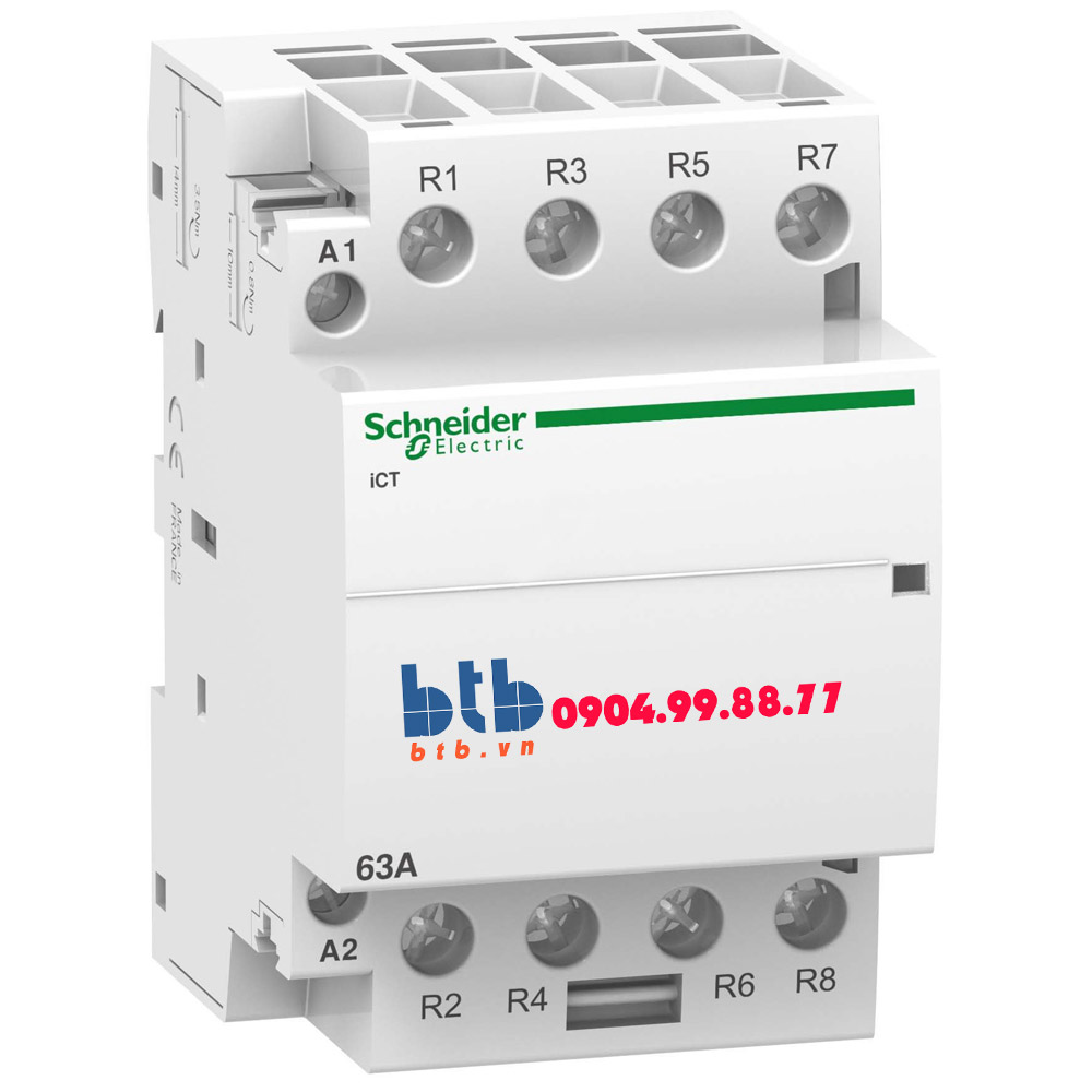 Schneider – Contactor iCT,4P, điện áp cuộn dây 24VAC 4NC 63A