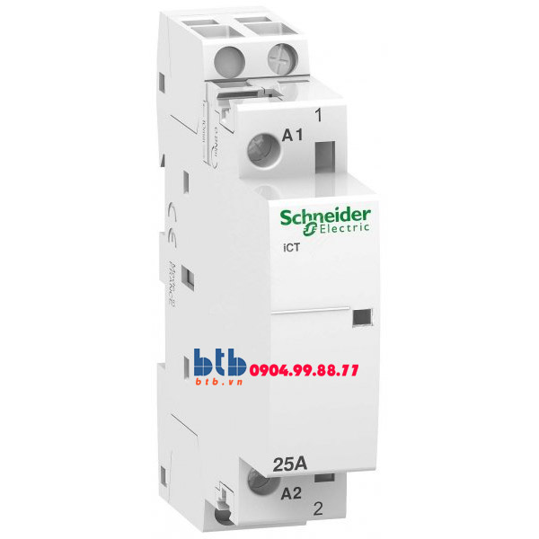 Schneider – Contactor iCT,1P, điện áp cuộn dây 230/240VAC 1NO 25A