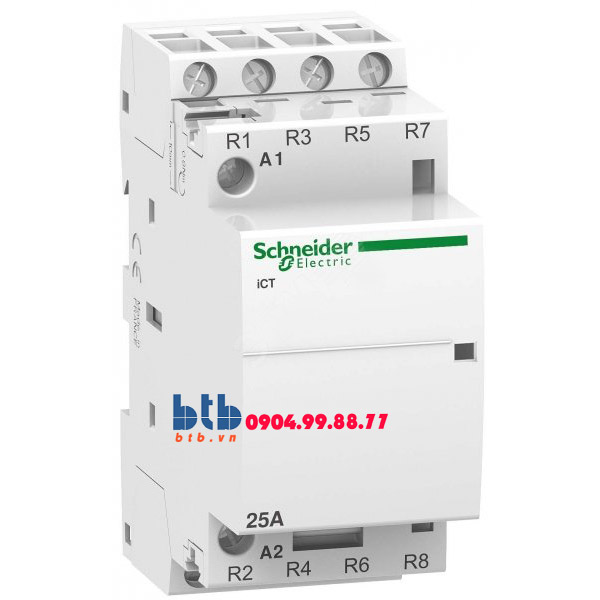 Schneider – Contactor iCT,4P, điện áp cuộn dây 230/240VAC 4NC 25A