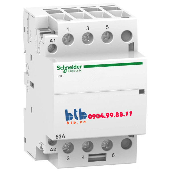 Schneider – Contactor iCT,3P, điện áp cuộn dây 230/240VAC 3NO 63A