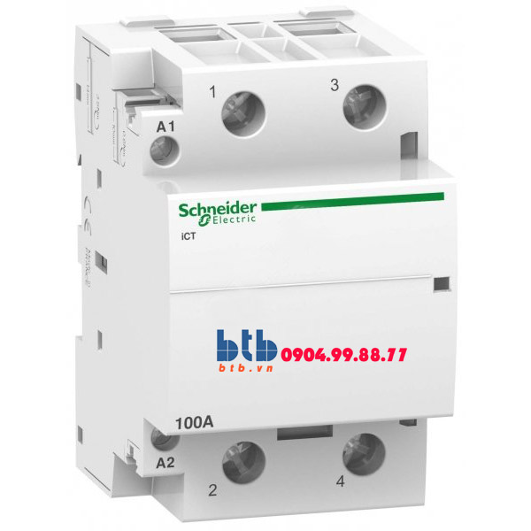 Schneider – Contactor iCT,2P, điện áp cuộn dây 230/240VAC 2NO 100A