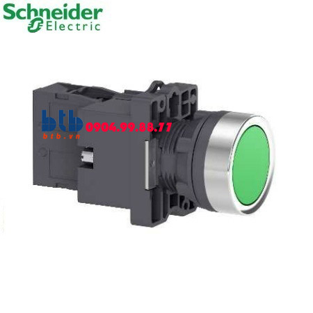 Schneider – Nút nhấn có đèn báo ø22 24V AC/DC màu xanh lá