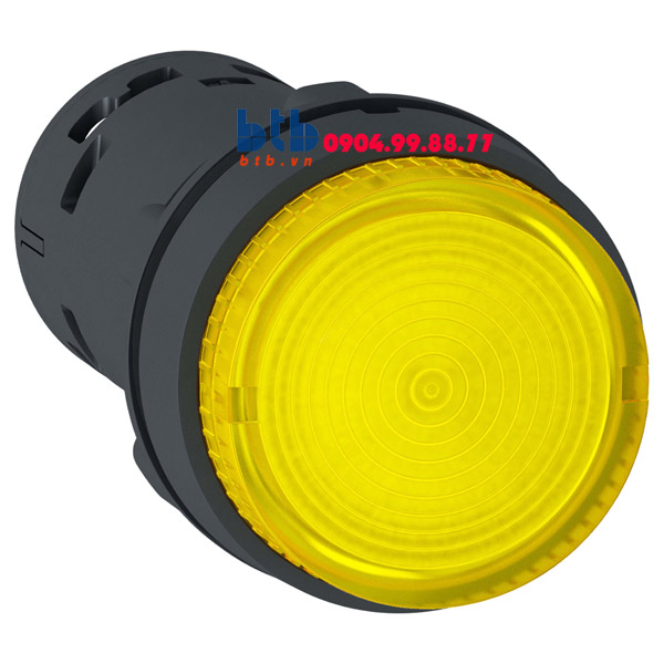 Schneider – Nút nhấn có đèn LED điện áp 24Vdc N/O màu vàng